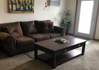 three seater couch with coffee table