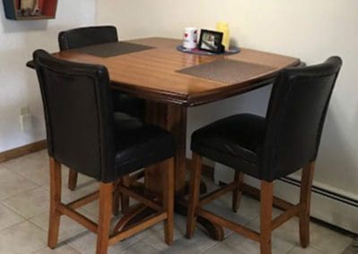 square dining table with chairs